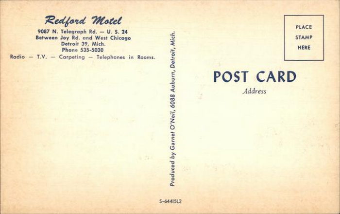 Redford Inn & Jacuzzi Suites (Redford Motel) - Vintage Postcard